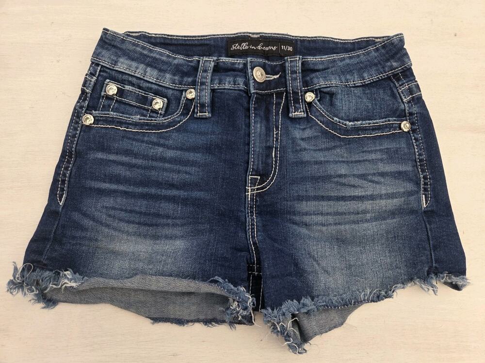Stella in dreams Mid-rise Jean Shorts Womens 11/30 Southwestern Bling Fringe